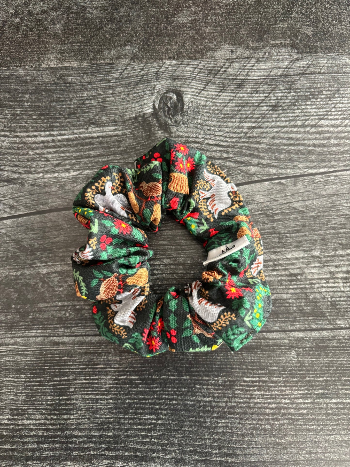 Christmastide Evergreen - Cotton Scrunchie