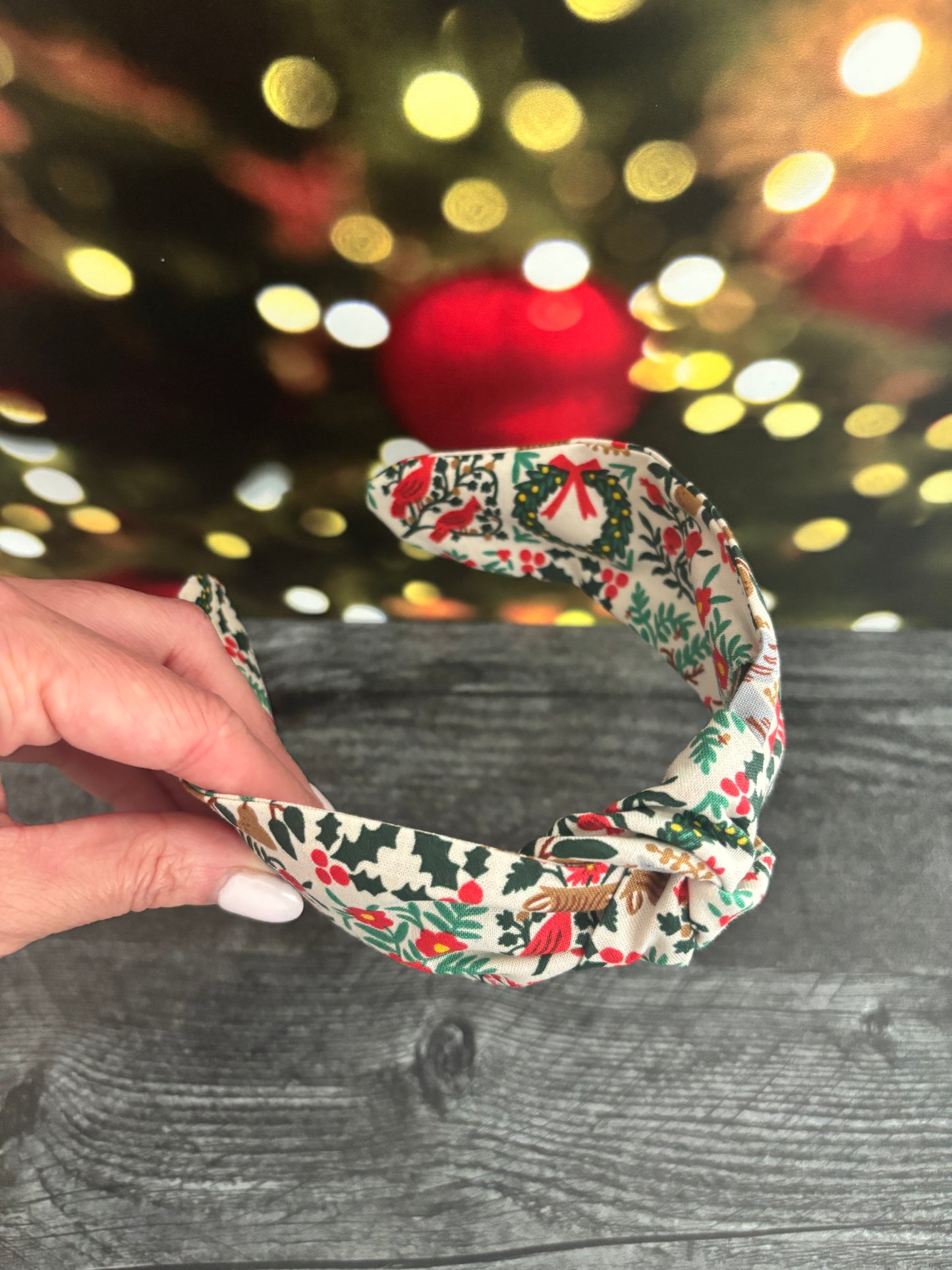 Christmastide Cream - Knotted Headband