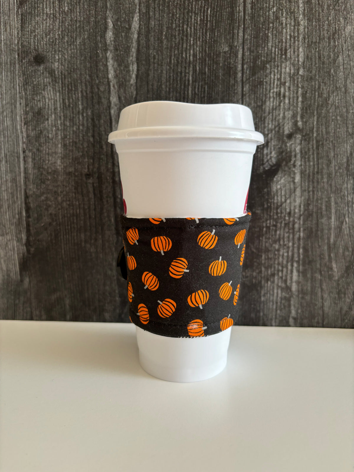 Pumpkins on Black - Reusable Coffee Sleeve