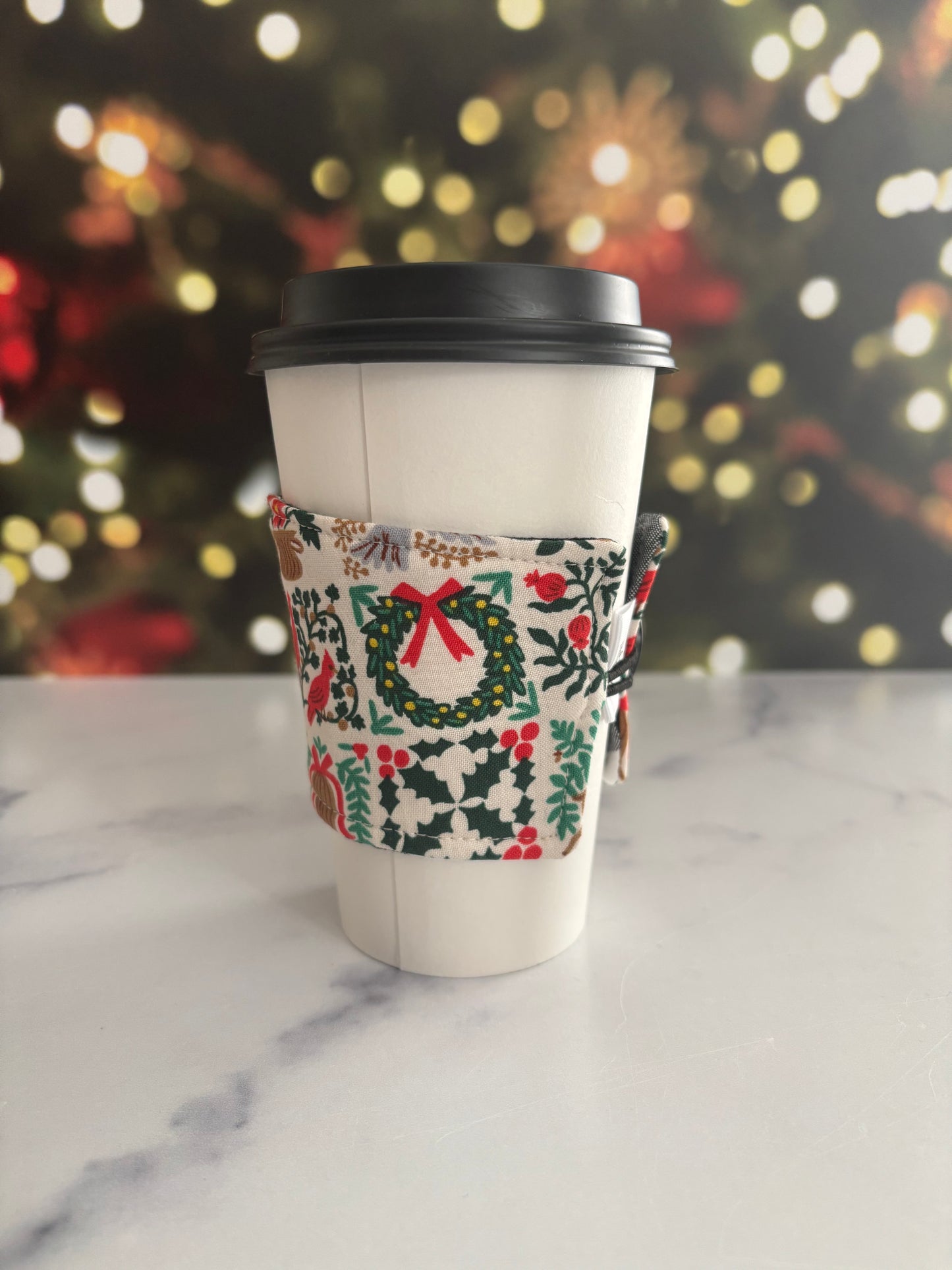 Christmastide Cream - Reusable Coffee Sleeve