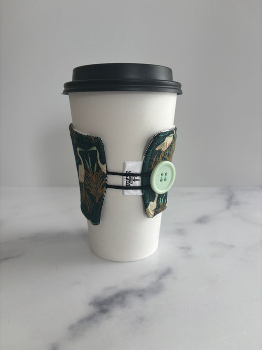 Dancing Egrets - Reusable Coffee Sleeve