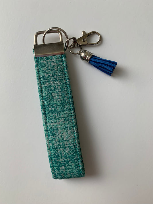 Sparkly Green and Blue - Keychain
