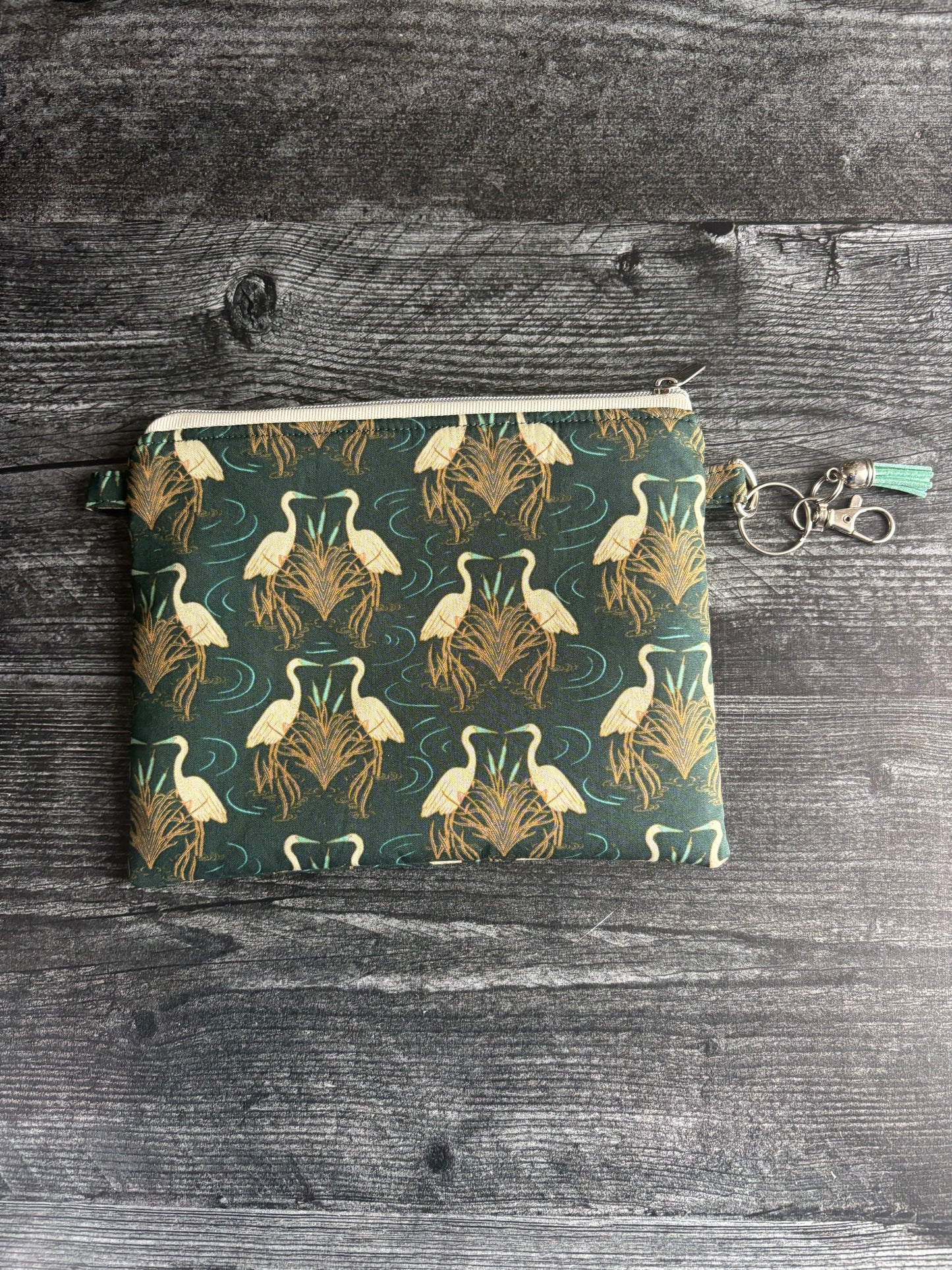 Dancing Egrets - Zippered Pouch (Medium Sized)