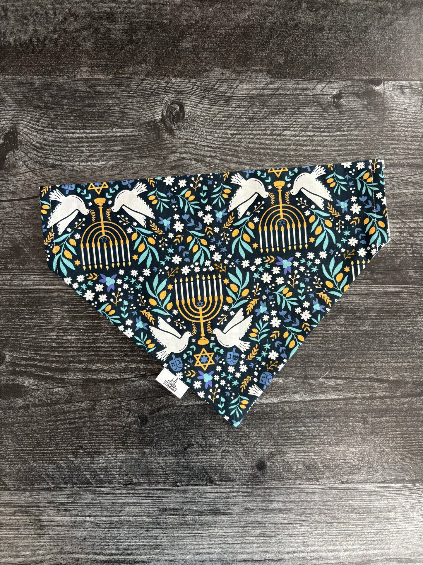 Happy Hanukkah Menorahs - Pet Bandana