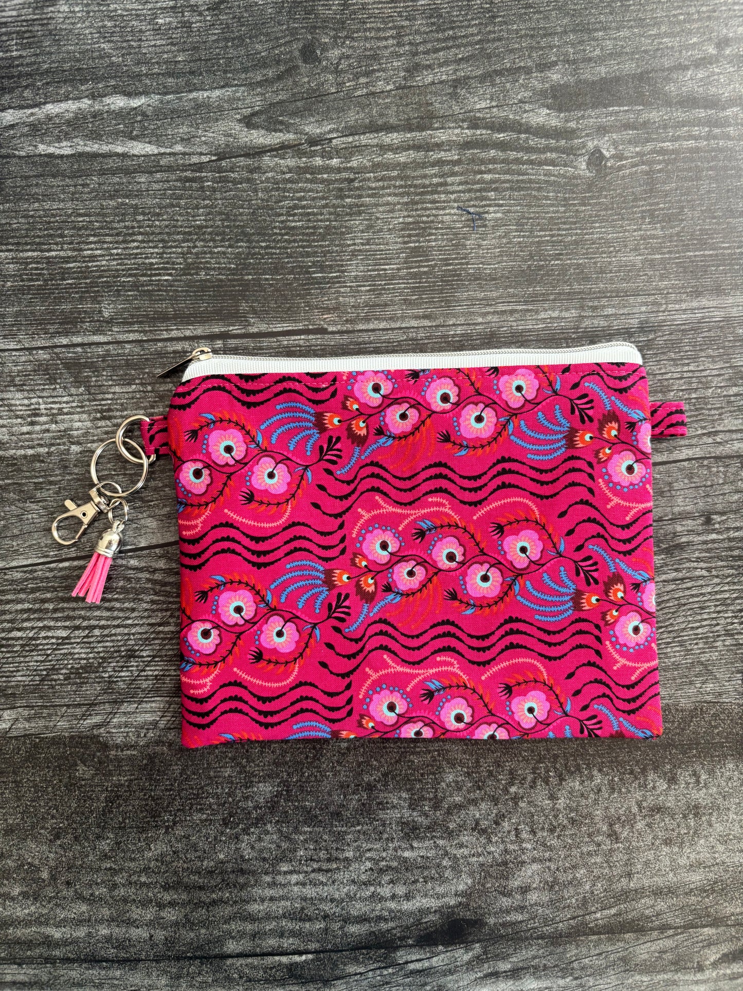 Tambourine Magenta - Zippered Pouch (Medium Sized)
