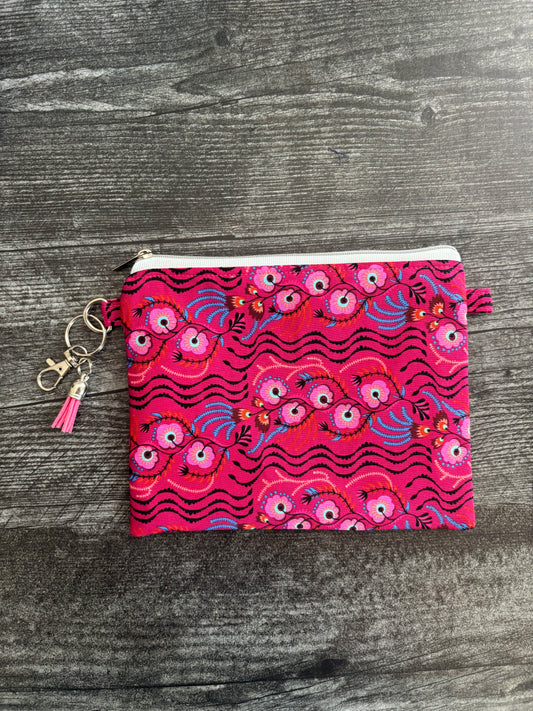 Tambourine Magenta - Zippered Pouch (Medium Sized)