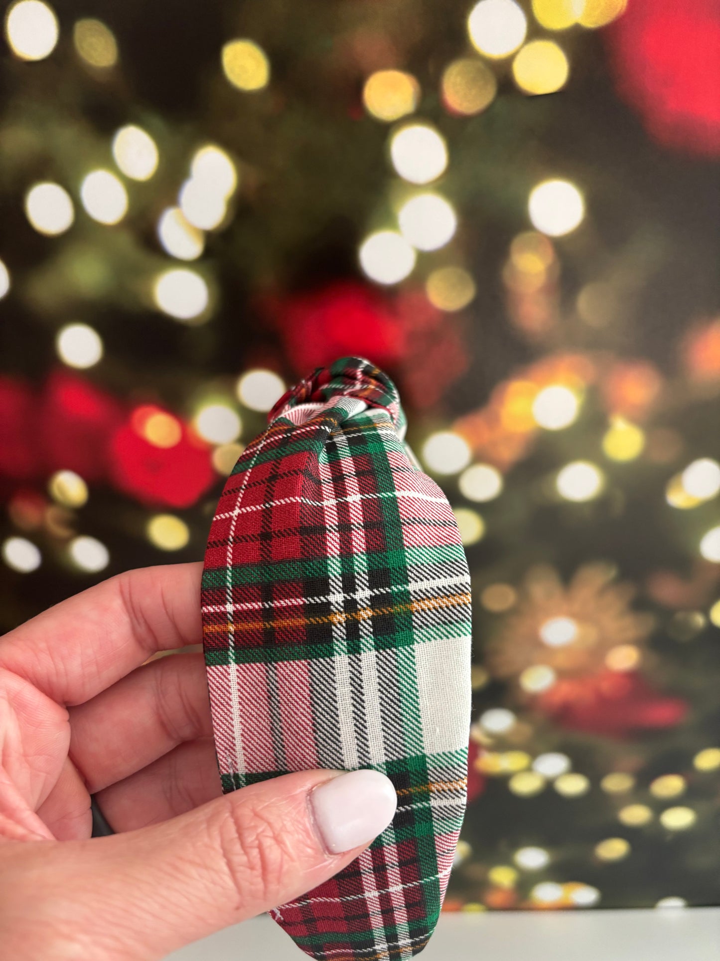 Holiday Plaid - Knotted Headband
