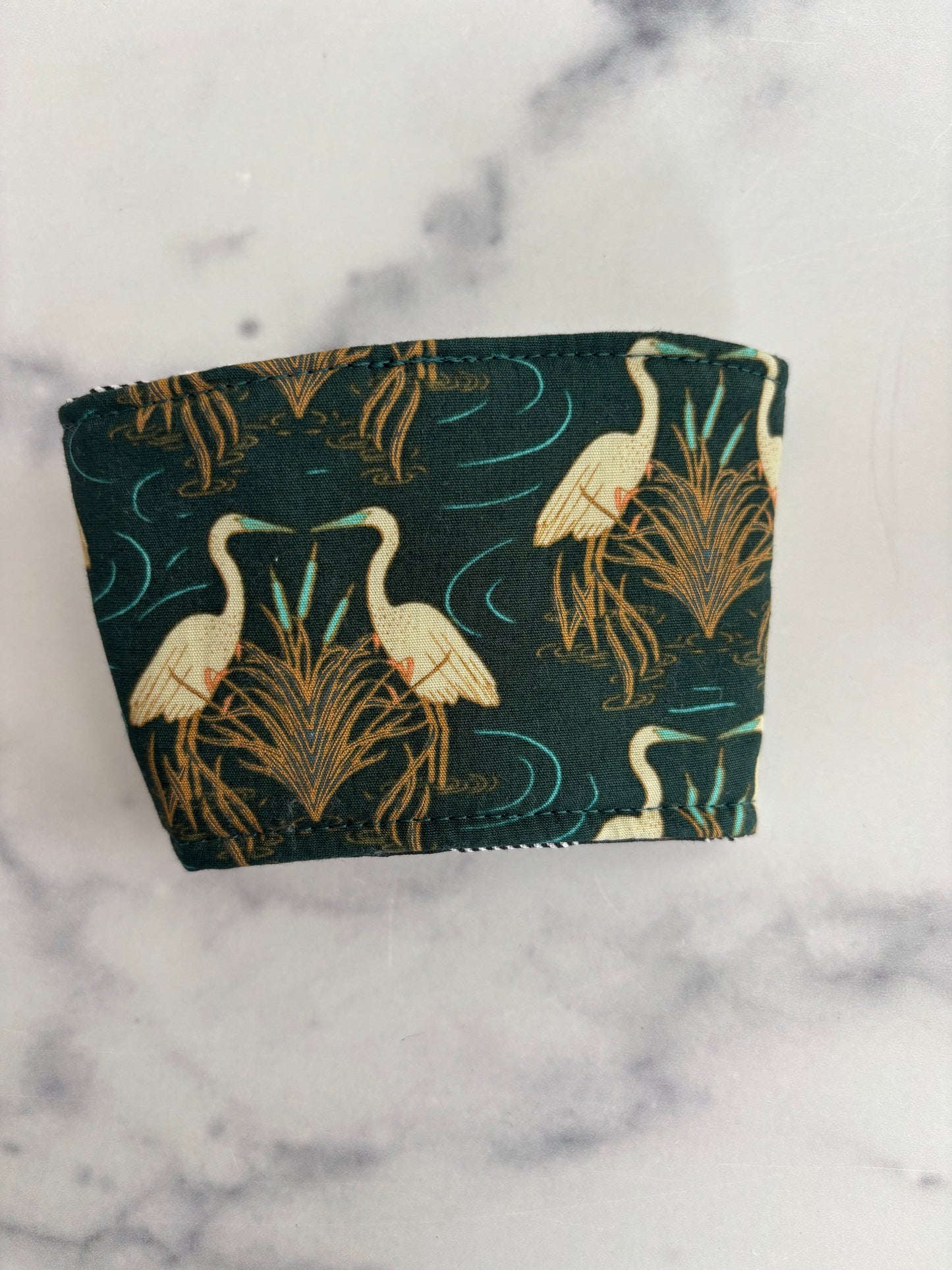 Dancing Egrets - Reusable Coffee Sleeve