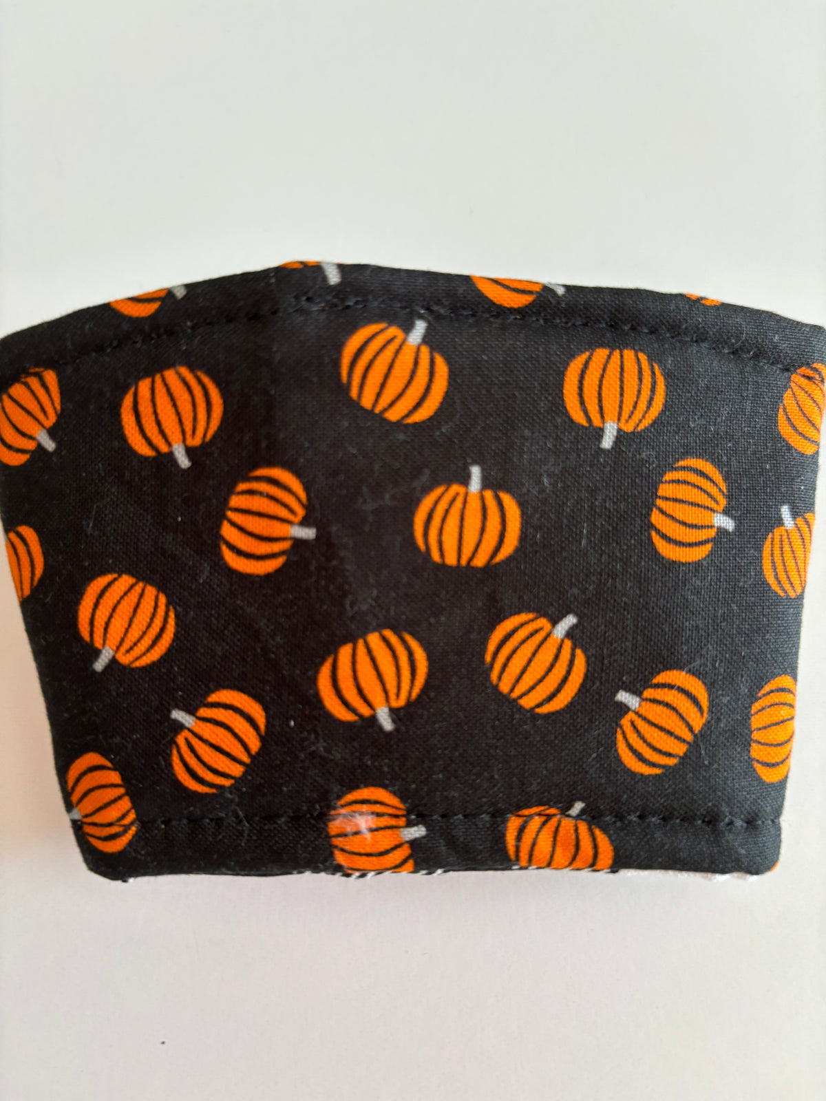 Pumpkins on Black - Reusable Coffee Sleeve
