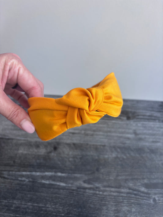 Solid Mustard Yellow - Knotted Headband