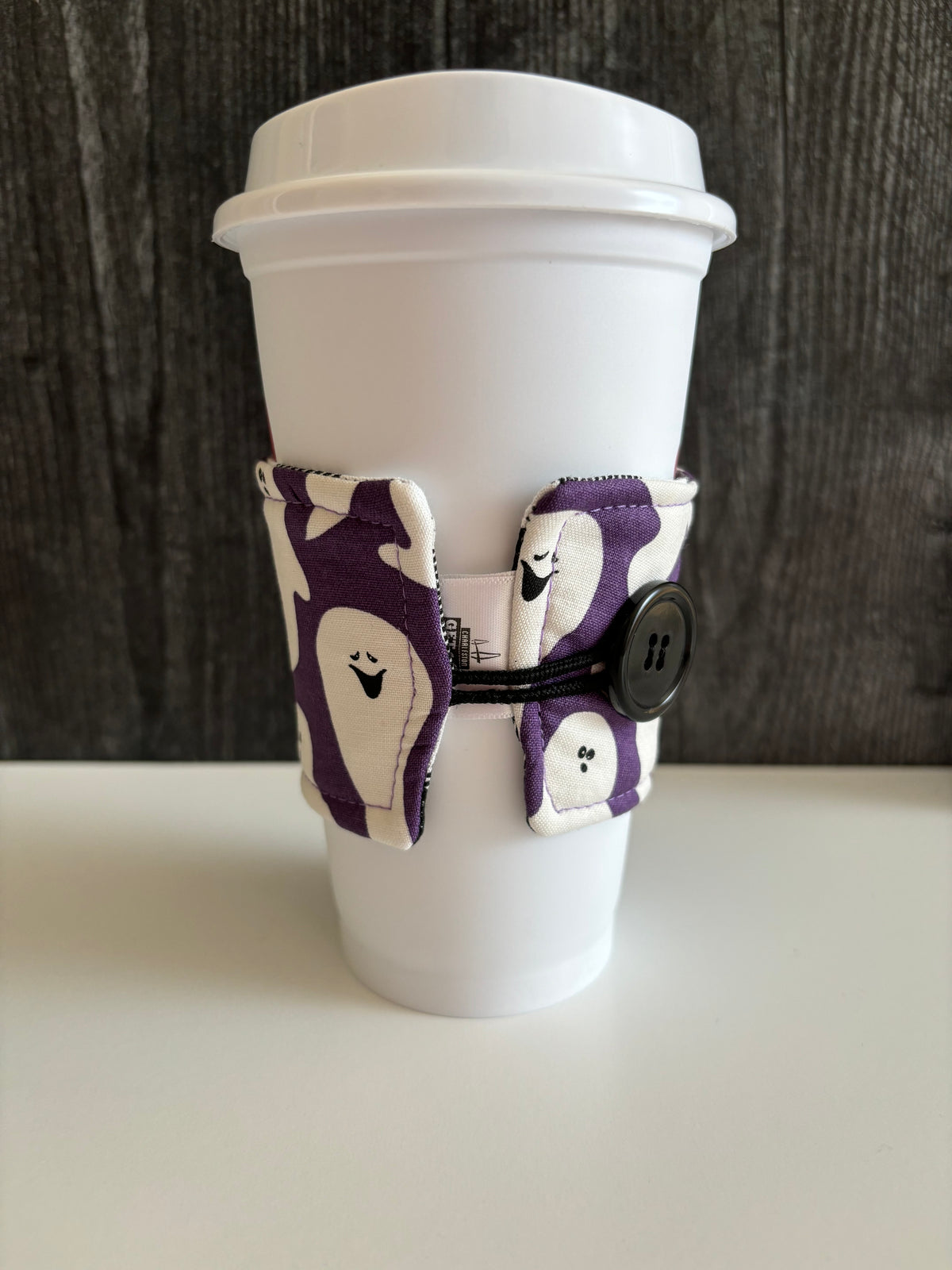Ghosts on Purple - Reusable Coffee Sleeve