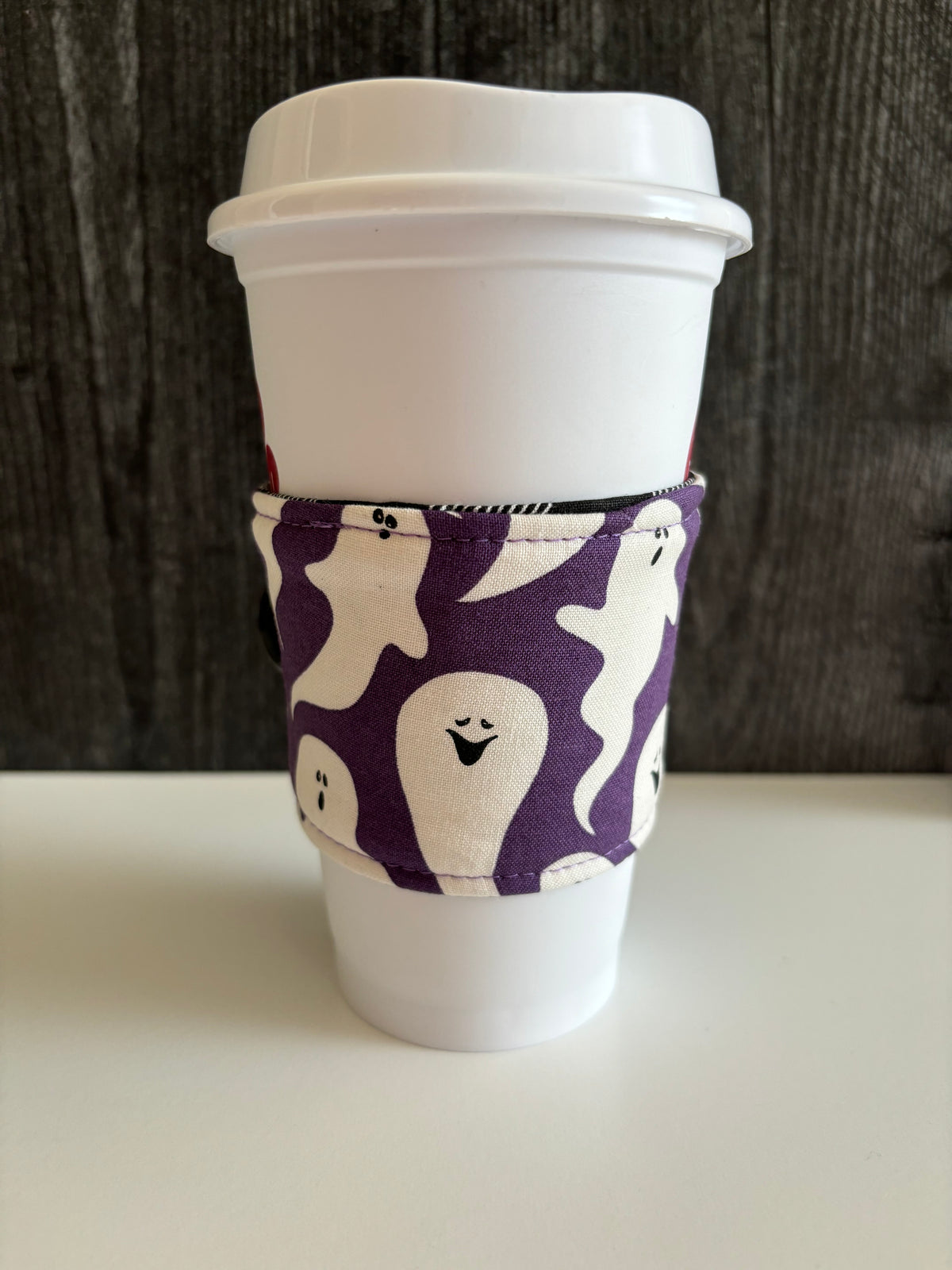 Ghosts on Purple - Reusable Coffee Sleeve