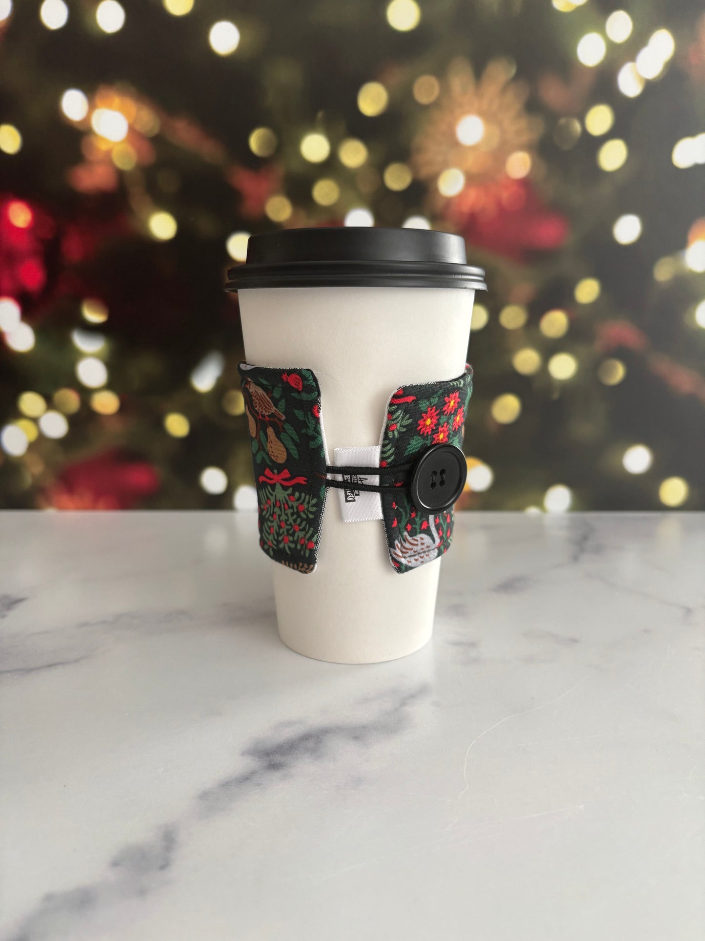 Christmastide Evergreen - Reusable Coffee Sleeve