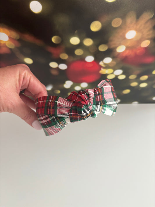 Holiday Plaid - Knotted Headband