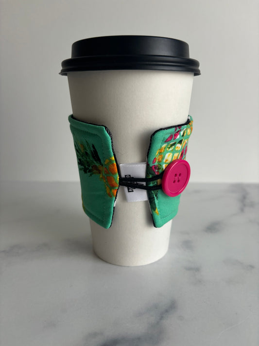 Caribbean Pineapples - Reusable Coffee Sleeve