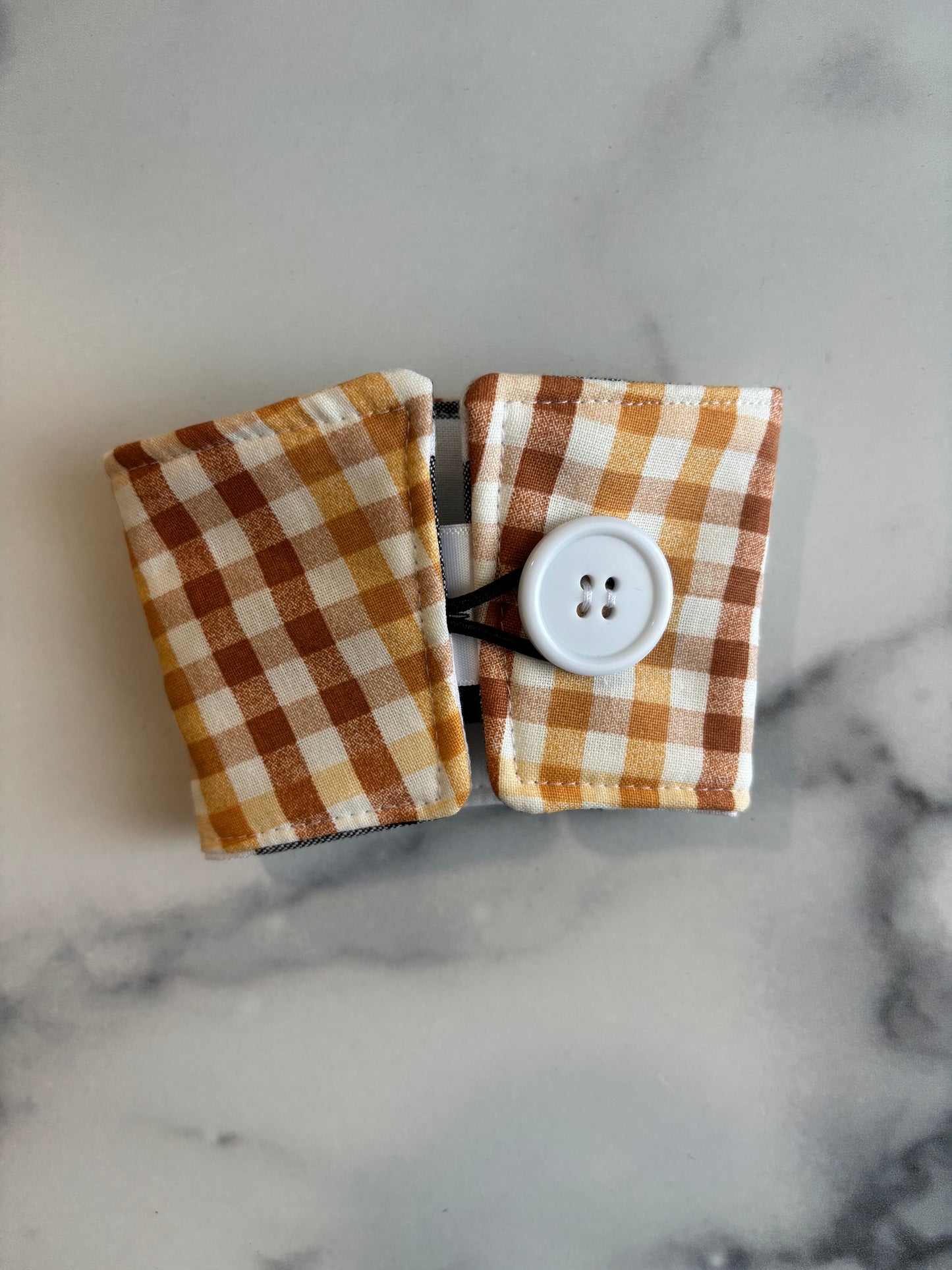 Autumn Gingham  - Reusable Coffee Sleeve