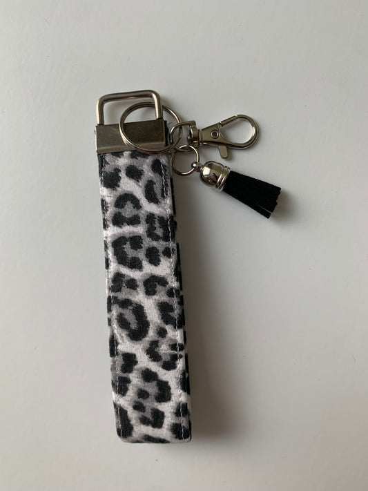 Gray Leopard Print  - Keychain