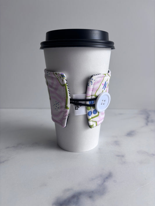 Mah Jongg in Pink - Reusable Coffee Sleeve