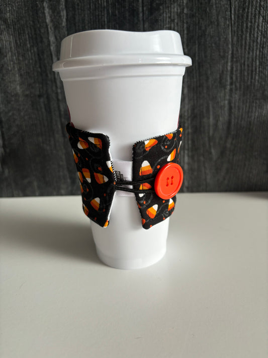 Sparkly Candy Corn - Reusable Coffee Sleeve