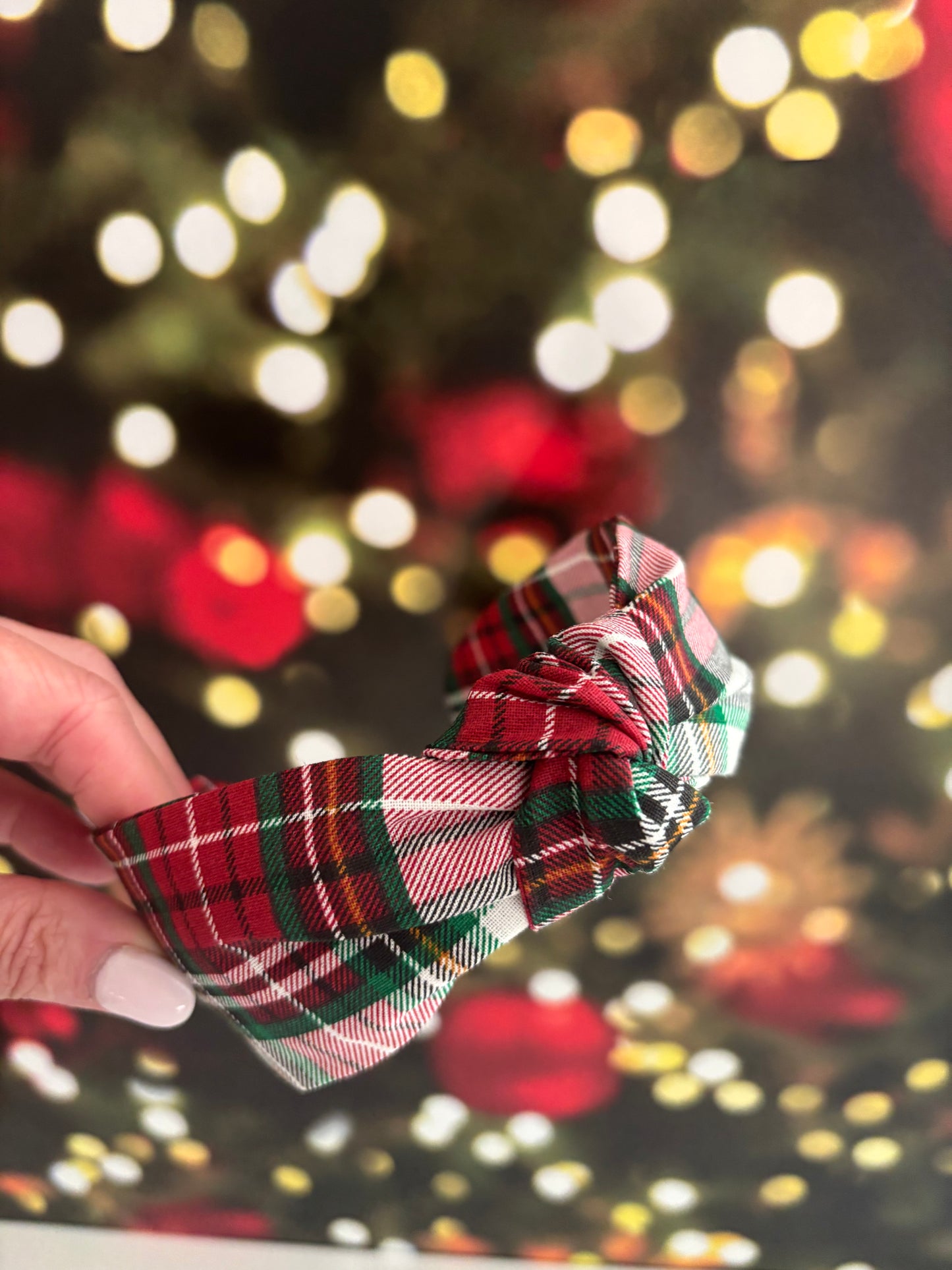Holiday Plaid - Knotted Headband