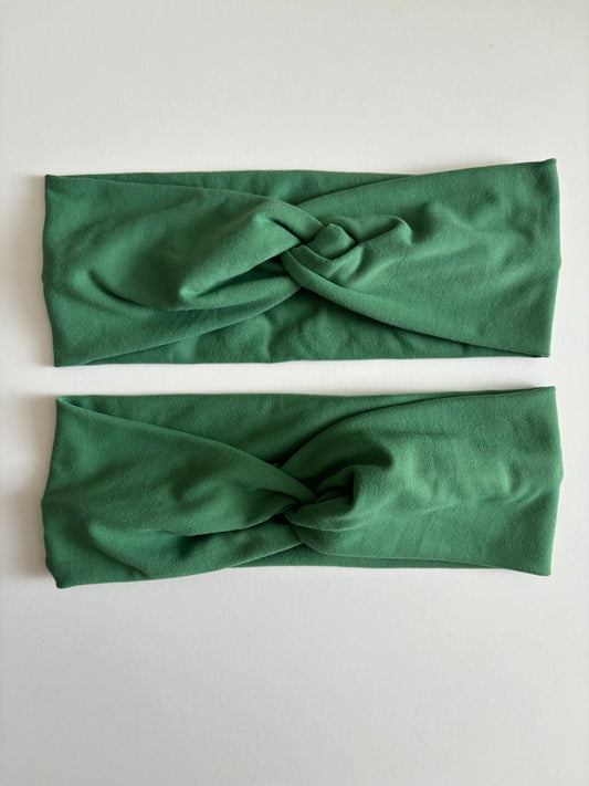 Solid Green - Twisted Knit Headbands