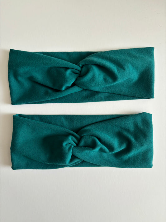 Solid Teal - Twisted Knit Headbands
