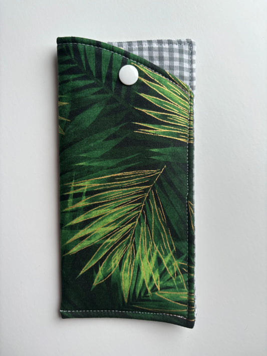 Green and Gold Ferns - Glasses Case