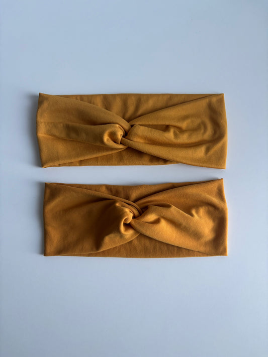 Solid Marigold - Twisted Knit Headbands