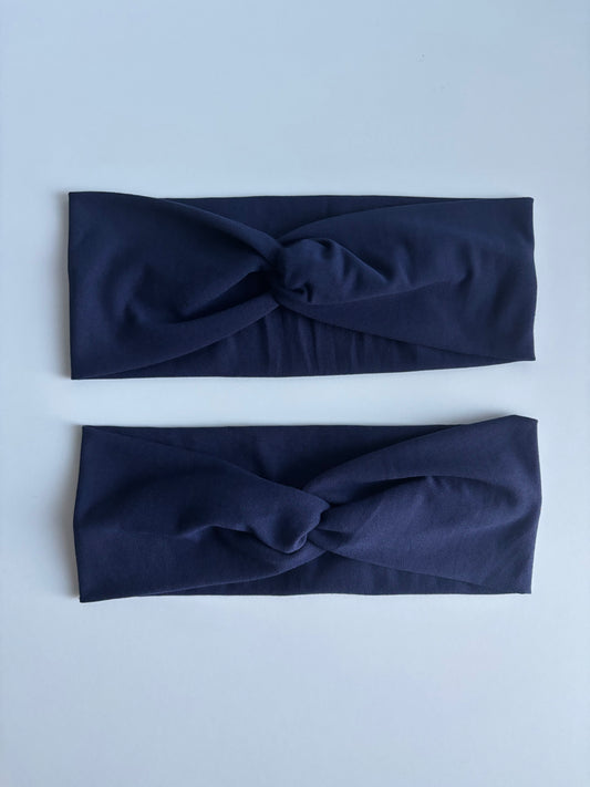 Solid Navy - Twisted Knit Headbands