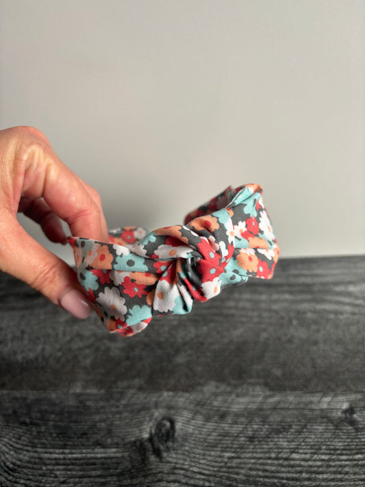 Retro Floral - Knotted Headband