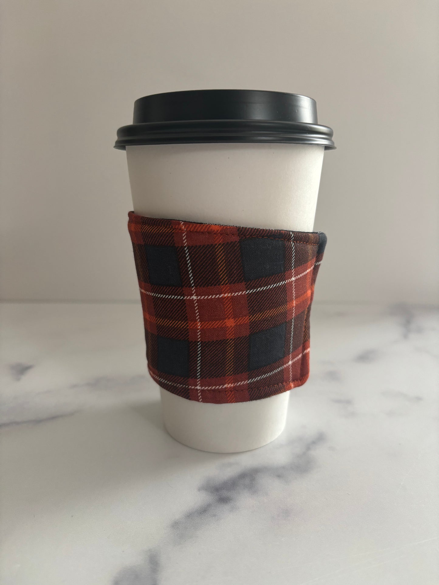 Harvest Plaid - Reusable Coffee Sleeve
