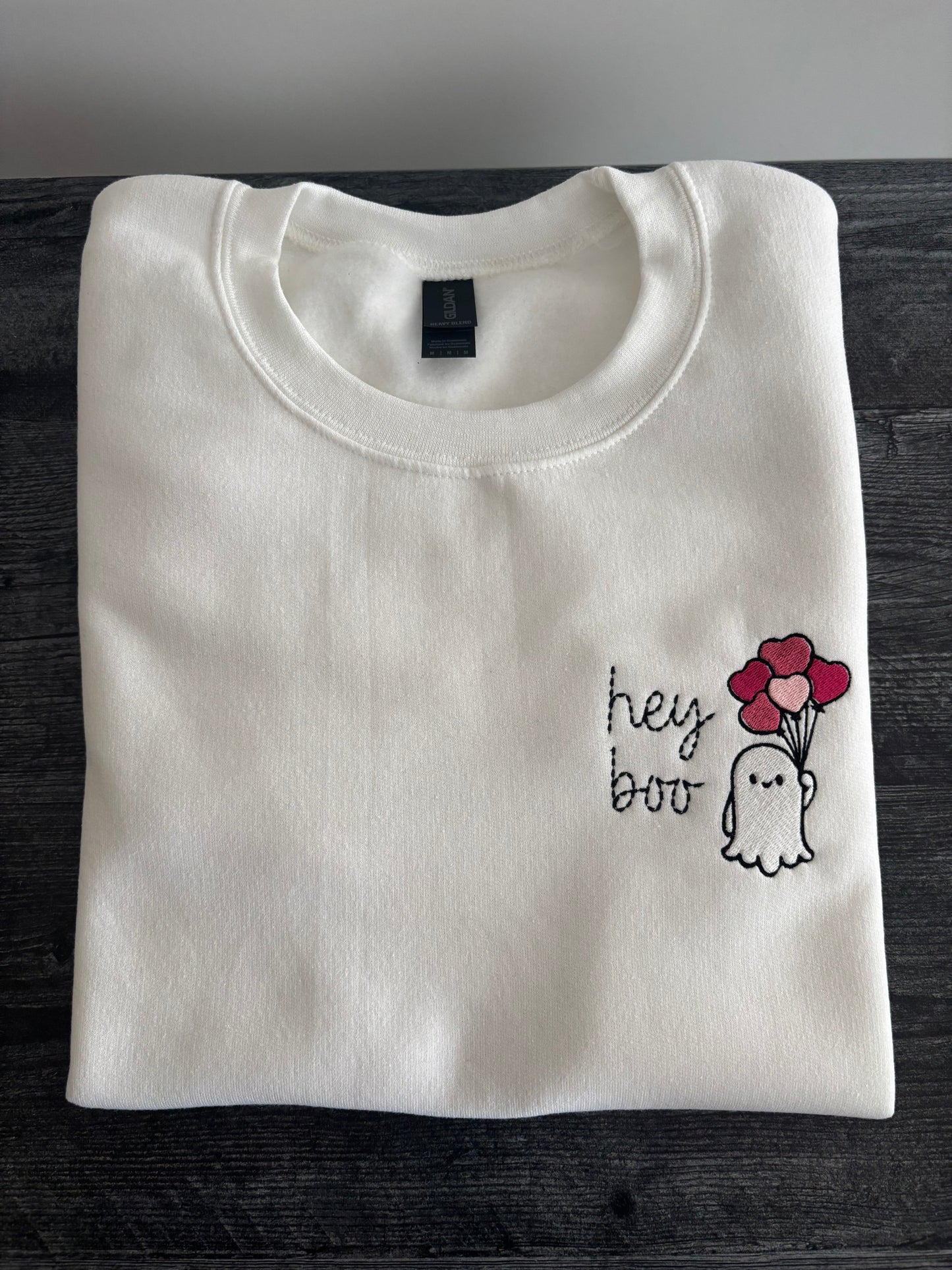 Hey Boo - Custom Appliqué Sweatshirt