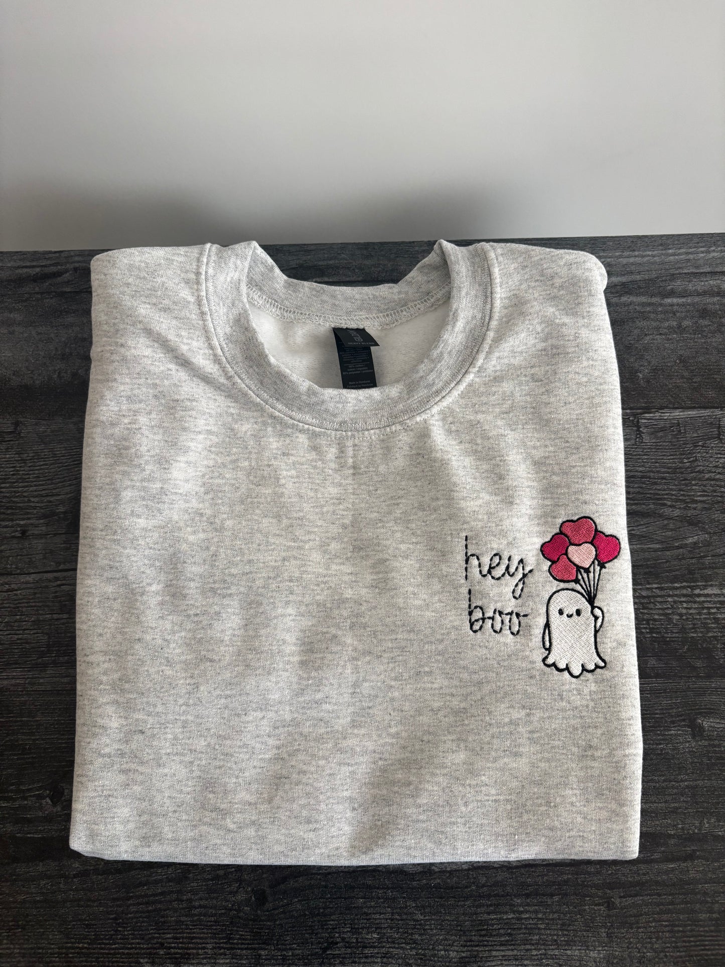 Hey Boo - Custom Appliqué Sweatshirt