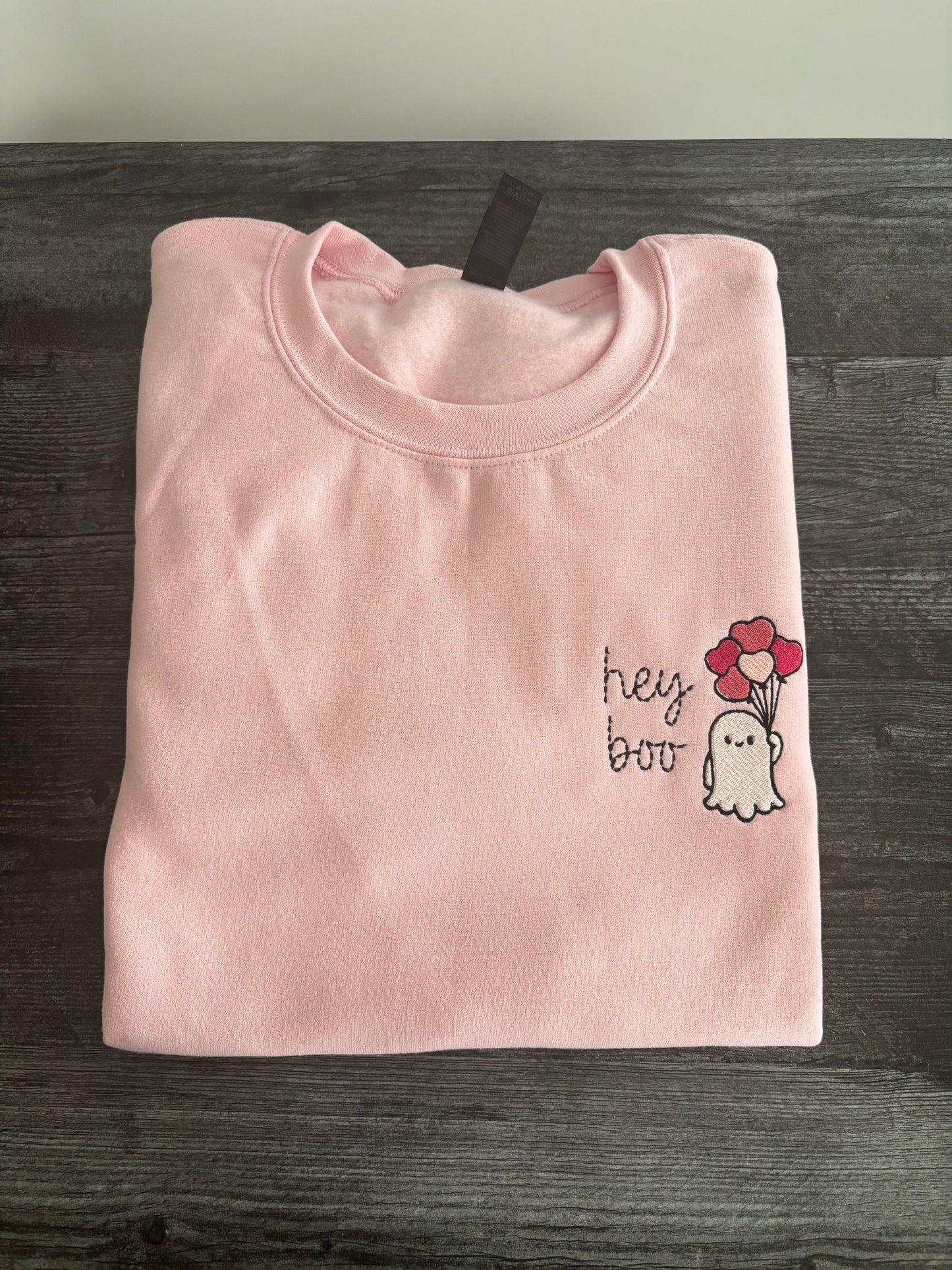 Hey Boo - Custom Appliqué Sweatshirt