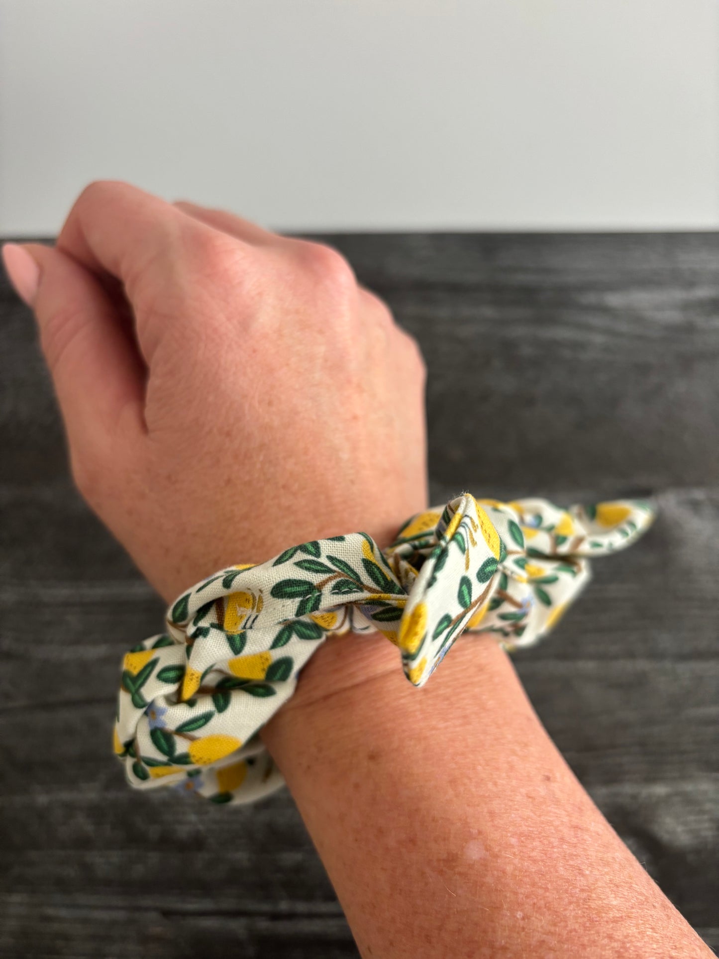 Lemon Grove Cream  - Cotton Scrunchie