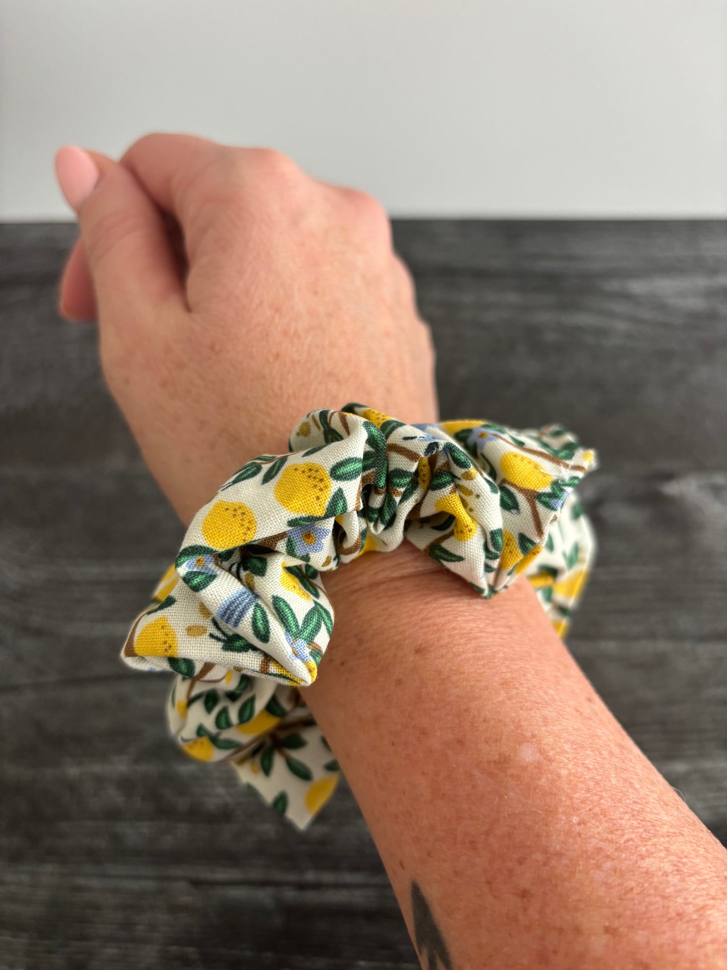 Lemon Grove Cream  - Cotton Scrunchie