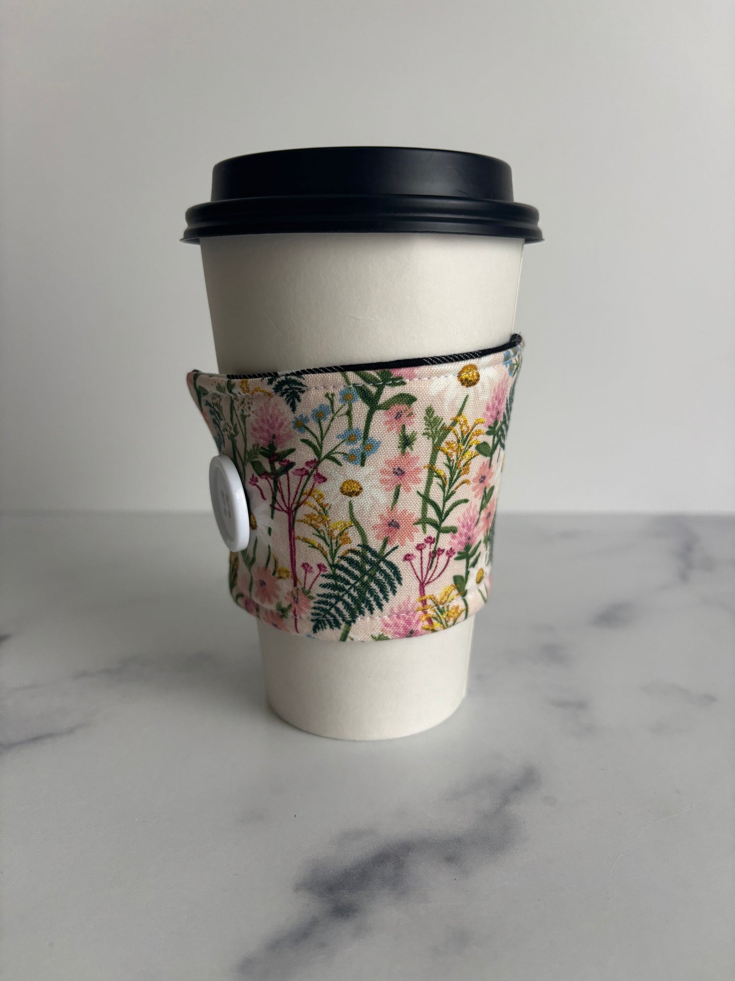 Wildwood Wildflowers Pink - Reusable Coffee Sleeve