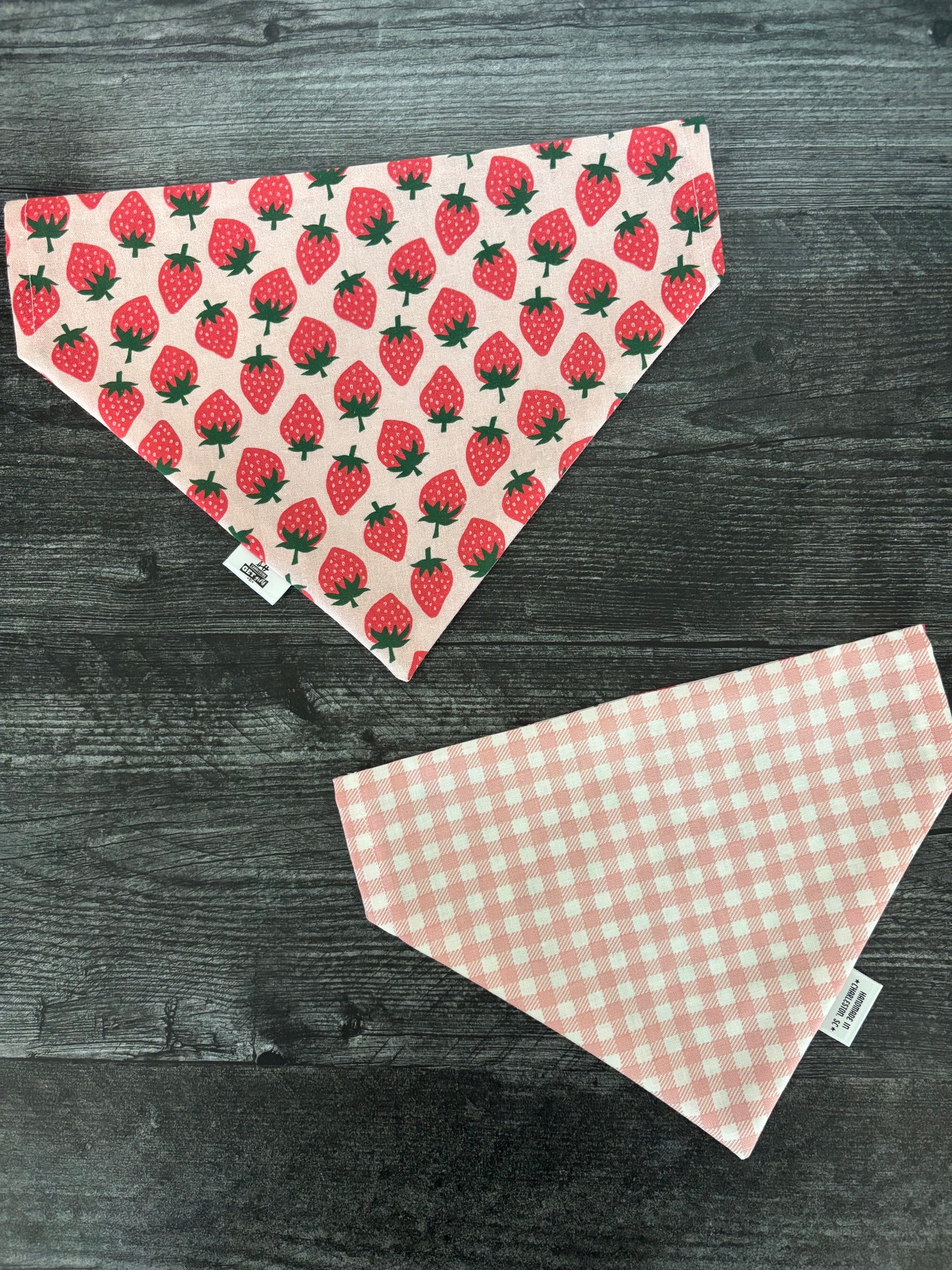 Strawberries on Pink - Pet Bandana