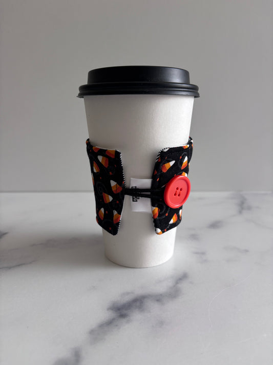 Sparkly Candy Corn - Reusable Coffee Sleeve