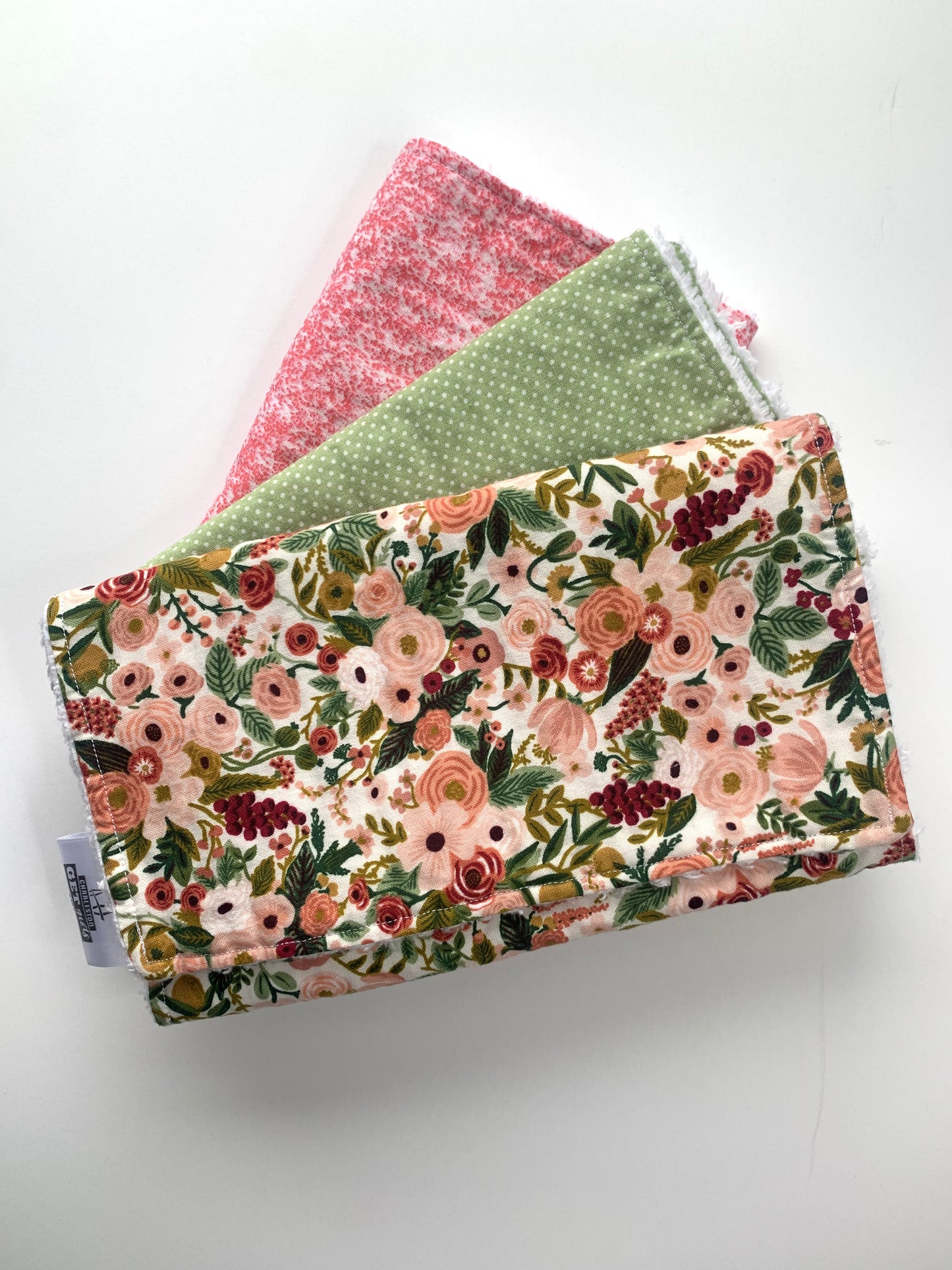 Petite Garden Party Rose - Burp Cloths Set