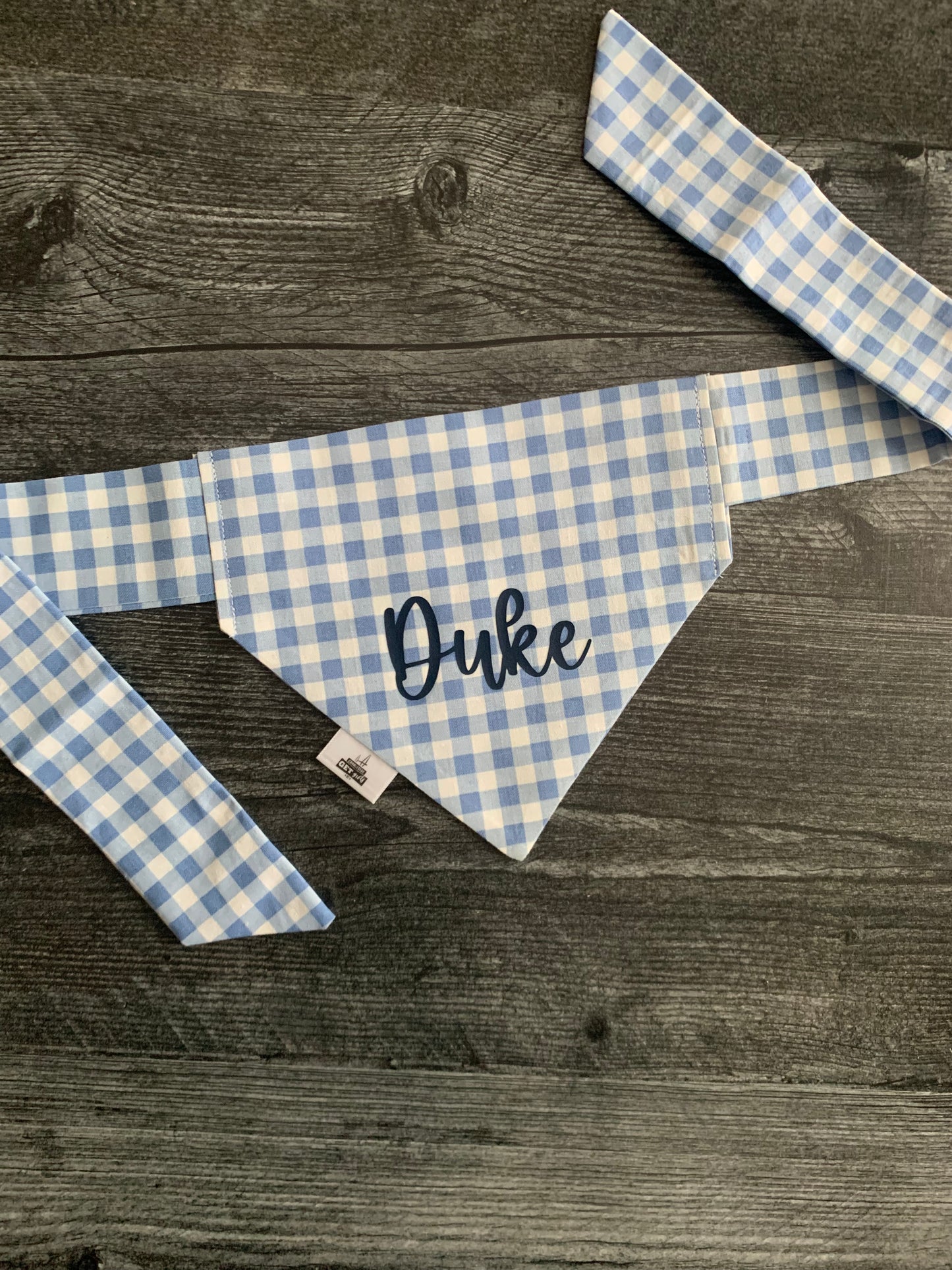 Baby Blue Gingham - Pet Bandana