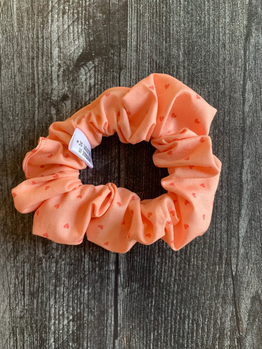 Hearts on Rose - Cotton Scrunchie