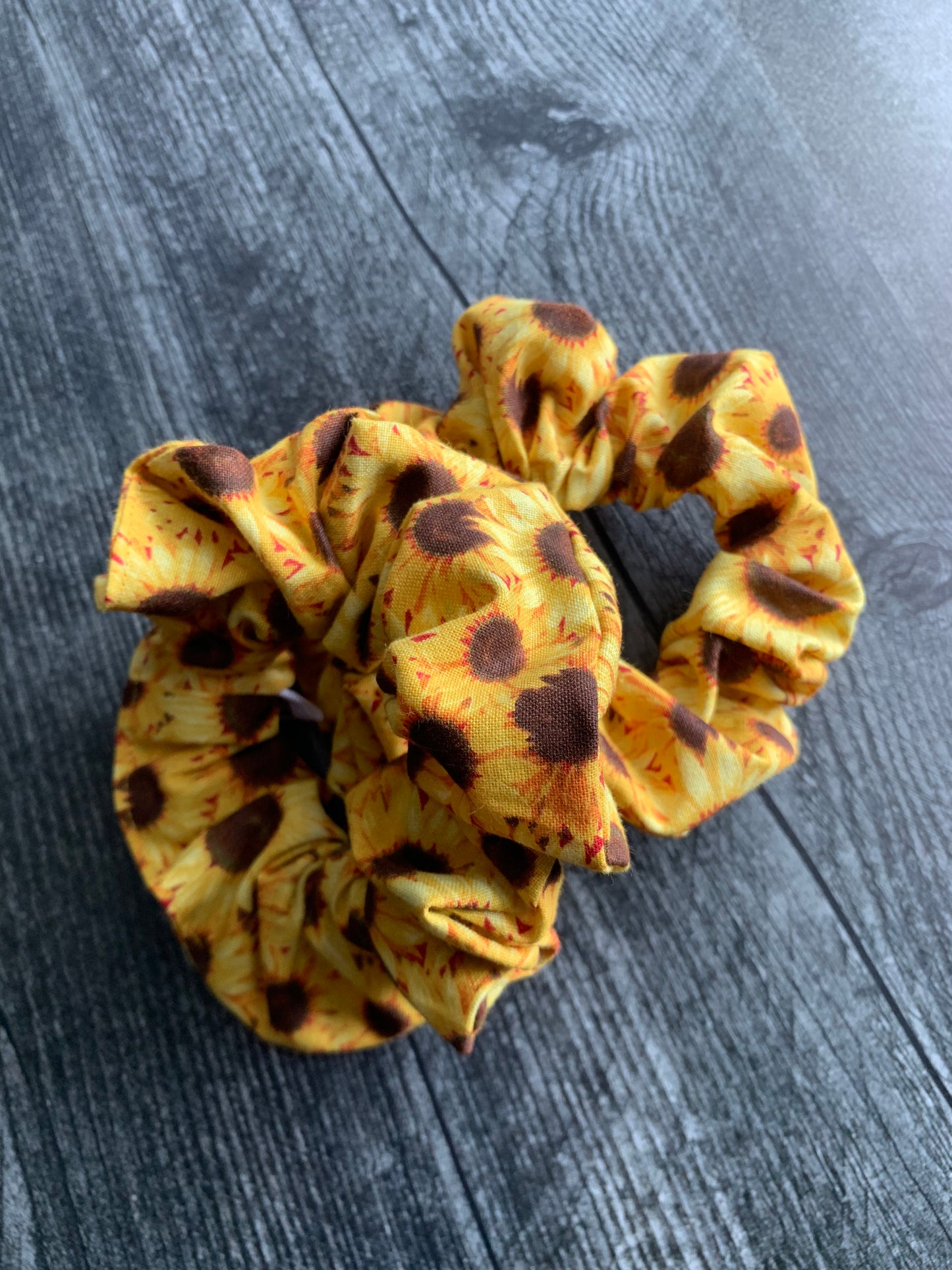 Harvest Sunflowers - Cotton Scrunchie