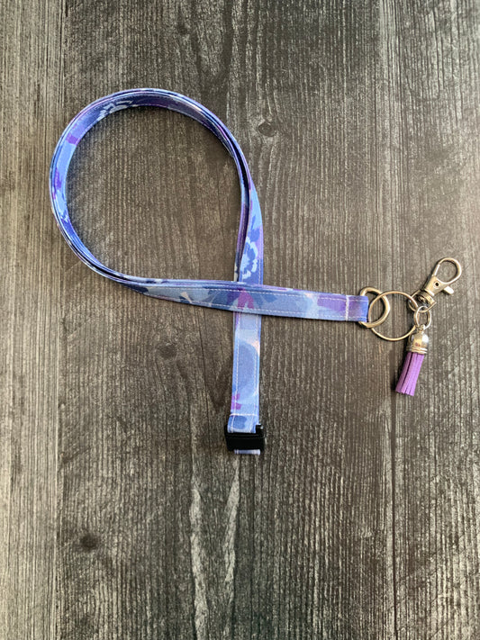 Violet Floral - Lanyard