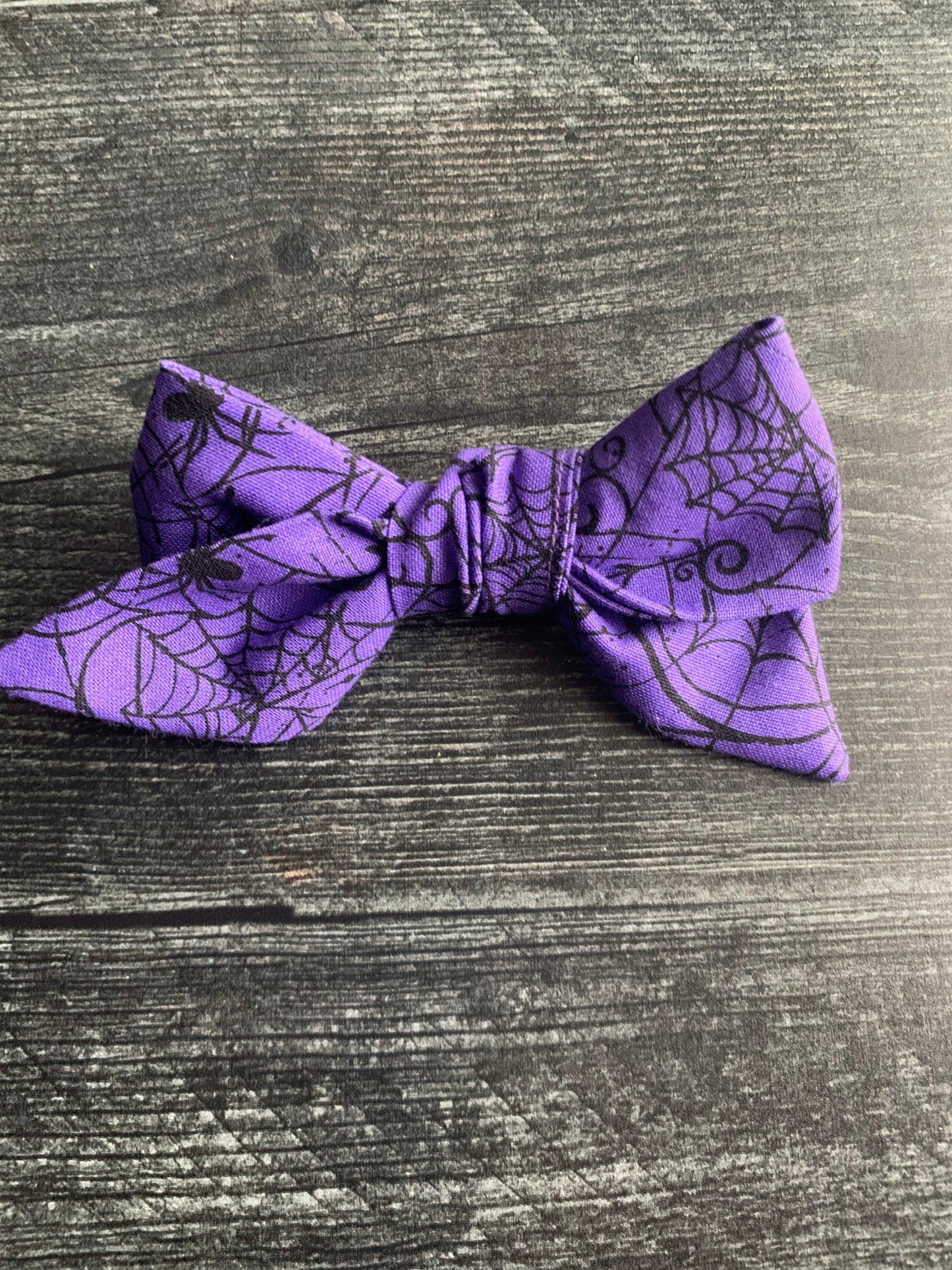 Spiderwebs on Purple - Hair Bows