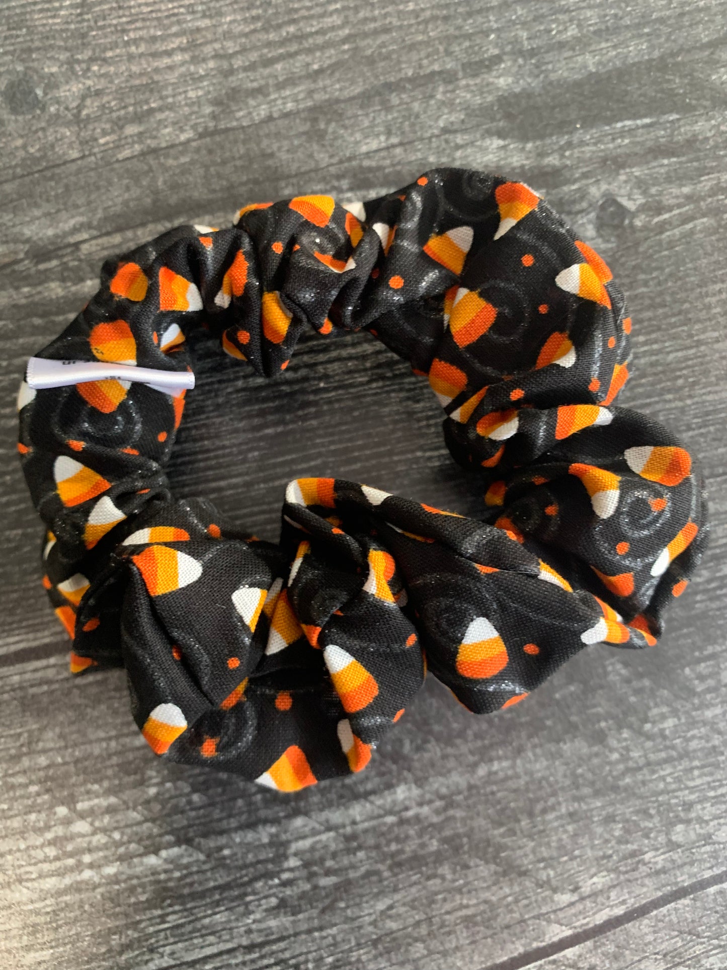 Sparkly Candy Corn - Cotton Scrunchie