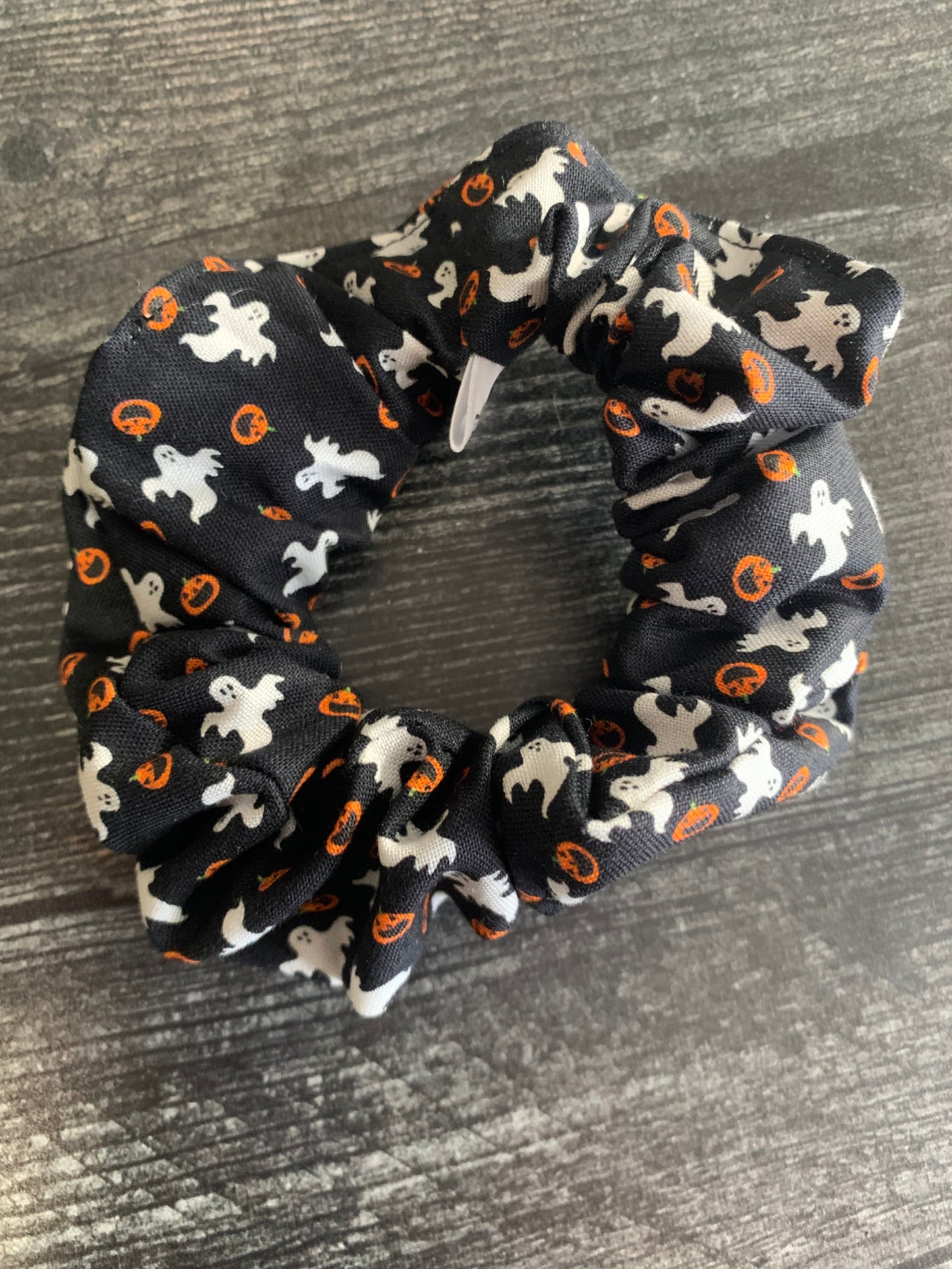 Pumpkins and Ghosts - Cotton Scrunchie