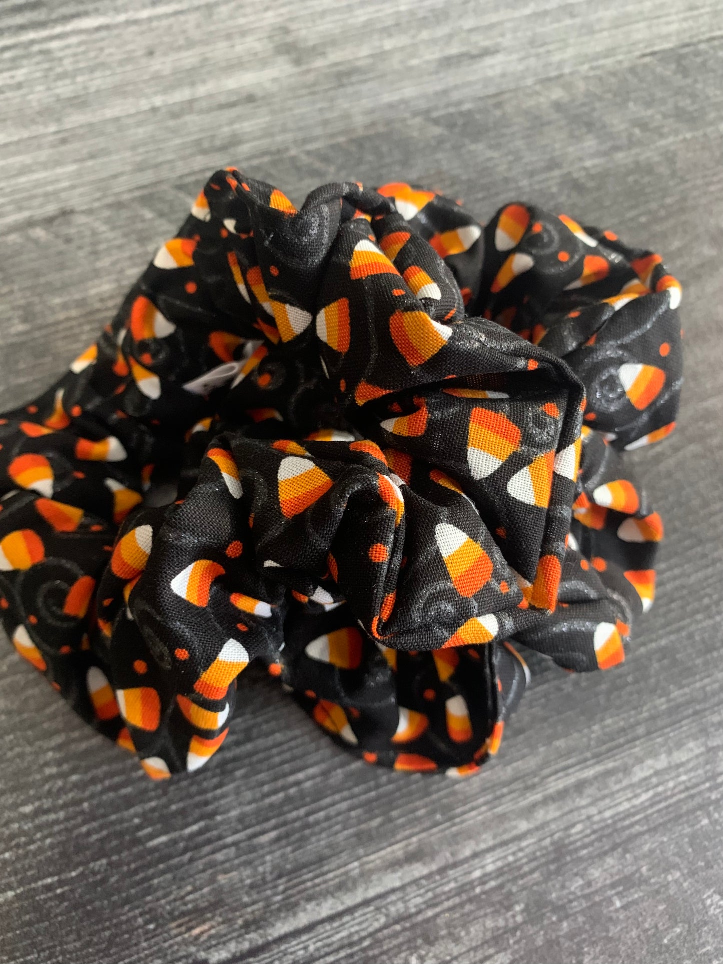 Sparkly Candy Corn - Cotton Scrunchie