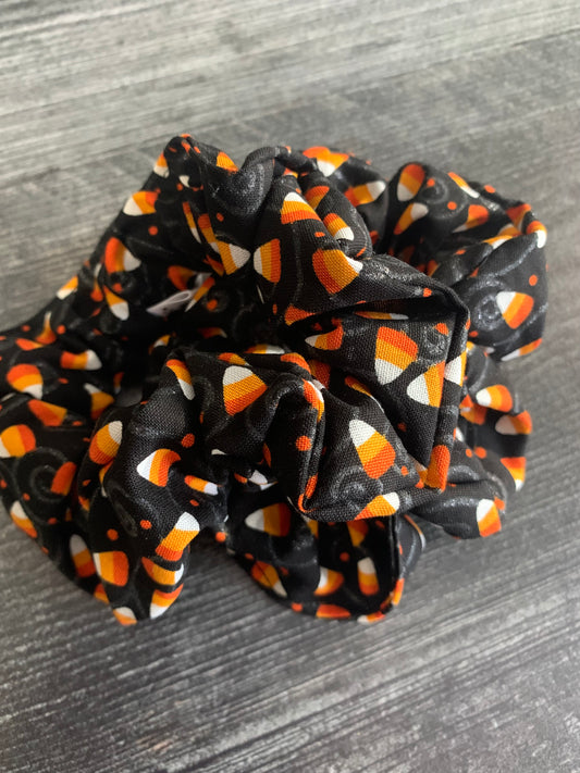 Sparkly Candy Corn - Cotton Scrunchie