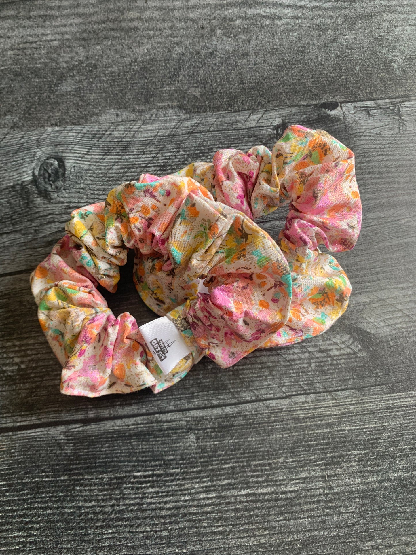 Sparkly Floral - Cotton Scrunchie